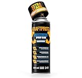 Sprühkleber extra stark 500 ml – für Schaumstoff, Filz, Leder, Holz, Gummi & Akustikpaneele – ideal für Dachhimmel, Möbel, Modellbau, DIY & KFZ-Ausbau – transparent & hitzebeständig – KRAFTPROTZ