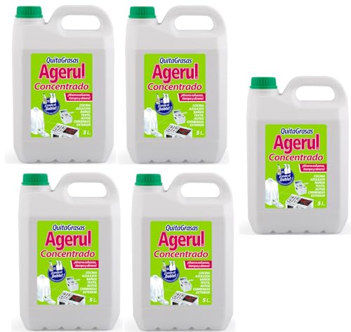 Desengrasante Quitagrasas Concentrado Agerul (5 Garrafas De 5 Litros)
