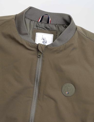 Image of U.S.Polo Association Men's Solid Regular Fit Bomber Jacket