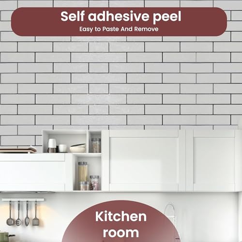 Image of REXOTEX Self-Adhesive Waterproof PE Foam 3D Wall Panels Wallpaper Sticker for Bathroom, Living Room, and Home Decoratio (70 x 77cm) (Pack of 1)