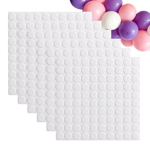 Muexoee 600 PCS Removable Balloon Glue Dots Extra Strong Double Sided Sticky Spots for Birthday Wedding Christmas Decor & DIY Scrapbooking Crafts