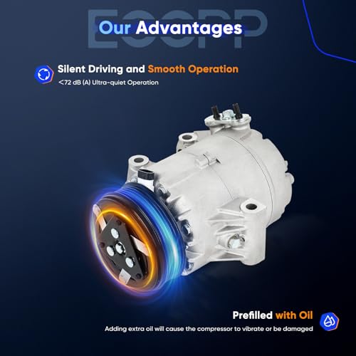 Image of ECCPP AC Compressor Fit for Chevrolet Malibu for Pontiac G6 3.5L 2004-2006 | Fast Cooling AC Compressor with Clutch