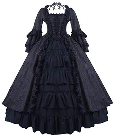 Amazon Co Jp Countrywomen 18世紀レディースロココボールガウン プリント ロング ゴシック ビクトリア朝 ドレス 仮面舞踏会 テーマドレス ロココ Small 服 ファッション小物