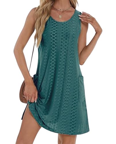 YSYAMAO Womens Summer Distressed Sleeveless Fitted Dress A Must Have