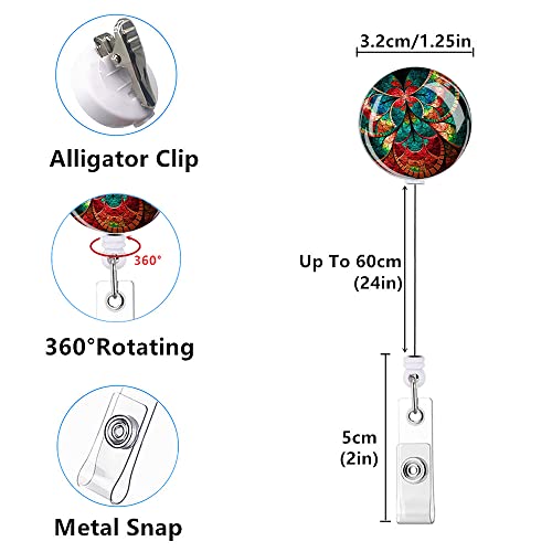 Retractable Id Badge Holder Nurse Badge Reels With Clip Name Card Holders For Office Worker Doctor Nurse (Butterfly 3-1) #TOP1