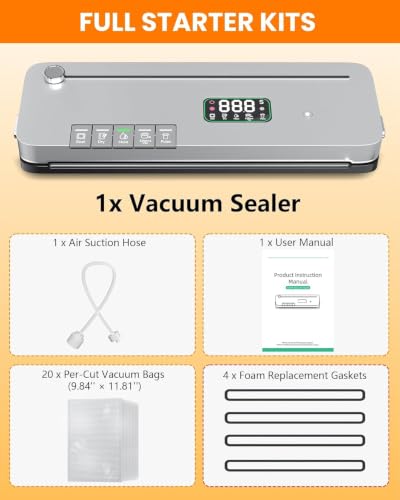 7-in-1 Food Vacuum Sealer Machine 75kPa, Household Kitchen Sealer, 20 Bags - image 8