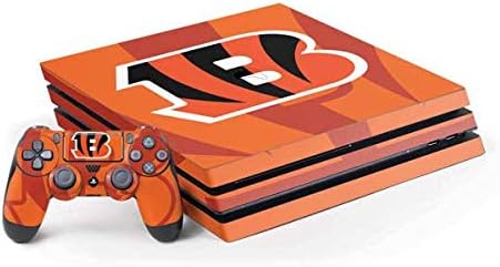 Skinit Decal Gaming Skin Compatible with PS4 Pro Console and Controller Bundle - Officially Licensed NFL Cincinnati Bengals Double Vision Design