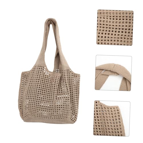 Bolso de playa de ganchillo artesanal con diseño hueco transpirable 5