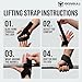 Lifting Wrist Straps for Weightlifting (1 Pair) – Padded Lifting Straps for Deadlifts, Powerlifting, Strength Training & Bodybuilding – Gym Straps for Men & Women (Black V2)