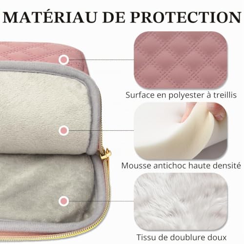 Pochette pour ordinateur portable 14-15 pouces rose MacBook Acer HP - 6