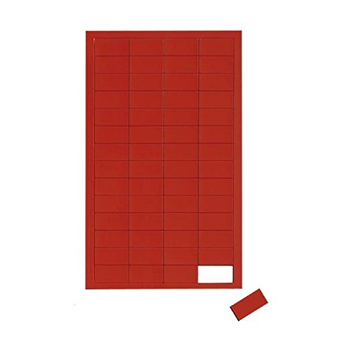 MAUL Magnetsymbol Rechteck 56 Stück rot beschriftbar magnetisch