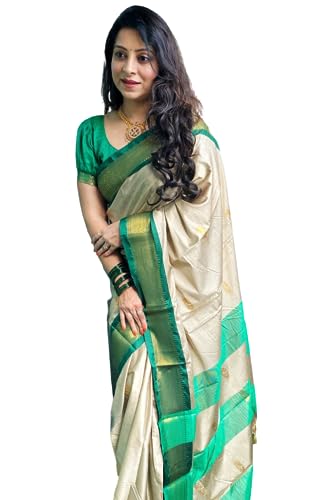 SGF11 Women's Kanjivaram Soft Lichi Silk Saree With Blouse Piece product image 5