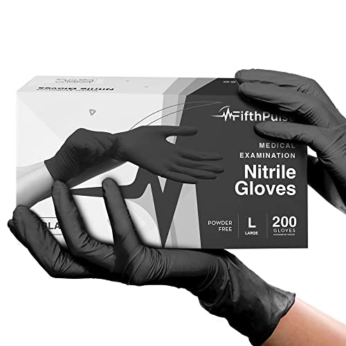 Gants de cuisine sûrs FifthPulse en nitrile noir pour manipuler vos aliments au quotidien