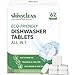 Shinyclean Dishwasher Detergent Tablets with Built-in Rinse Aid | All-in-1 Plant-Based Pods | Fragrance & Dye Free | Natural & Phosphate-Free | Biodegradable & No Unwrapping Needed | 62 Count