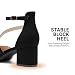 Imagen de DREAM PAIRS Zapatos Tacón Bajo Mujer,Negro-Nubuck