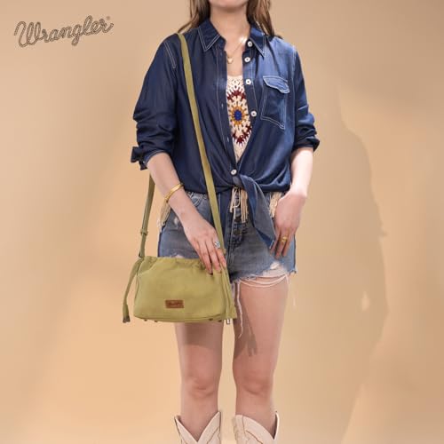 Image of Wrangler Purse for Women Small Crossbody Bags Cute Cross Body Bag with Drawstring