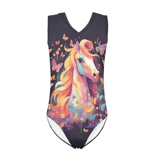 Image of Mumeson Girls One Piece Swimsuits Lightweight V-Neck Swimwear Bathing Suits for Little Girls 3-14 Years