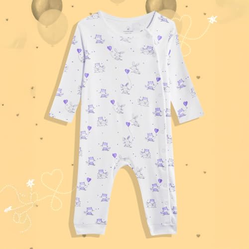 Image of Mothercare Baby Romper Sleepsuit Autumn Print Full Sleeve Pink
