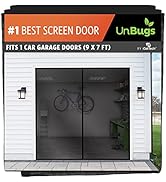 UnBugs Garage Screen Doors for 1 Car Garage - Fits Single Garage Doors up to 9 Feet Wide x 7 Feet...