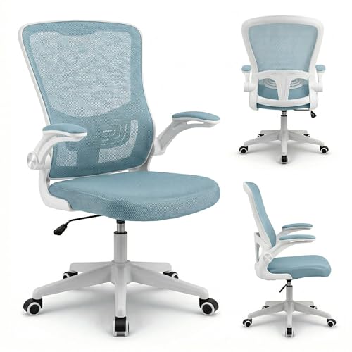 Reviews de Silla para Escritorio Precio los mejores 5. 50 Bluelander Silla Oficina, Altura Ajustable, Respaldo Alto con Soporte Lumbar, Silla de Oficina Ergonómica, Reposabrazos Abatibles, Silla Ejecutiva para Oficina, Silla de...