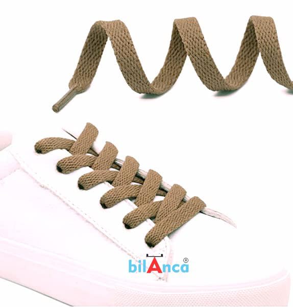 Image of 2 PAIRS Flat Shoe laces 48 Inches Wide Shoelaces for Athletic Running Sneakers Sports Shoes Boot Laces Strings (2 Pairs)