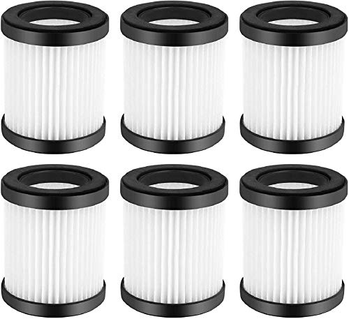 Ersatz-HEPA-Filter kompatibel mit MOOSOO XL-618A und GeeMo G201 Akku-Staubsauger, Filterelement (3 Stück, 6 Stück) (6PC)