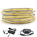 Arotelicht COB LED Streifen 3m 24V COB LED Strip warmweiß 3000K dimmbar COB LED Band Lichterkette Hohe Dichte 320 LEDs/M inklusive Adapter und Dimmer IP20 für Schlafzimmer Küche Home Innendekoration
