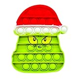 Raymond Geddes Dr. Seuss Grinch Pop 'n' Toys - Christmas Pop Sensory Toys (12 per Bag) - Santa Hat Grinch, 5” x 6”