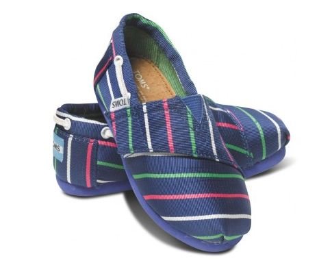 TOMS Toddler Girls Bimini Slip On Flats Casual - Blue2