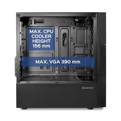 UNYKAch Caja Micro ATX Aero C25, Sección Central de Rejilla, 2 Puertos USB 3.0 y 1 USB 2.0. Incluye Fuente de Alimentación ATX de 500W (máx) - imagen 7