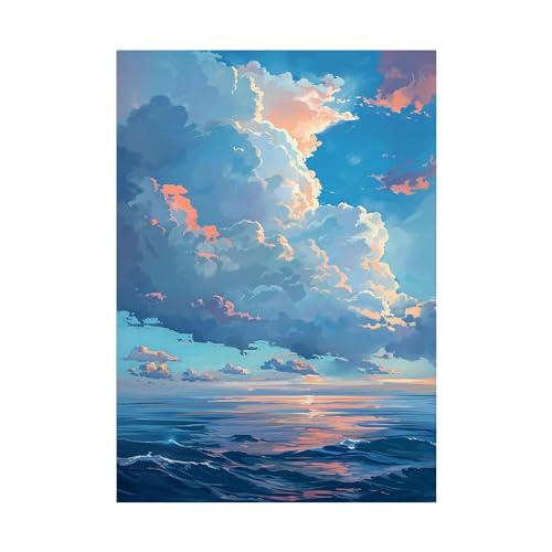 Peinture d'art de paysage FJASKER 60x80cm tableau de decoration murale pour salon moderne