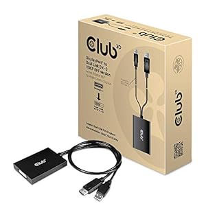 Club 3D DisplayPort-adapter voor DVI-D Dual Link HDCP off actief St./B. zwart