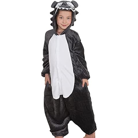 Lazz1on Pijamas Niños Animales de Forro Polar con Capucha Una Pieza Niña Cover