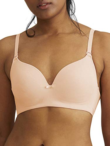 Image of NYKD Women's Cotton Lightly Padded Seamless Wire Free Everyday T-Shirt Bra for Women Daily Use Wireless, 3 /4th Coverage - NYB002