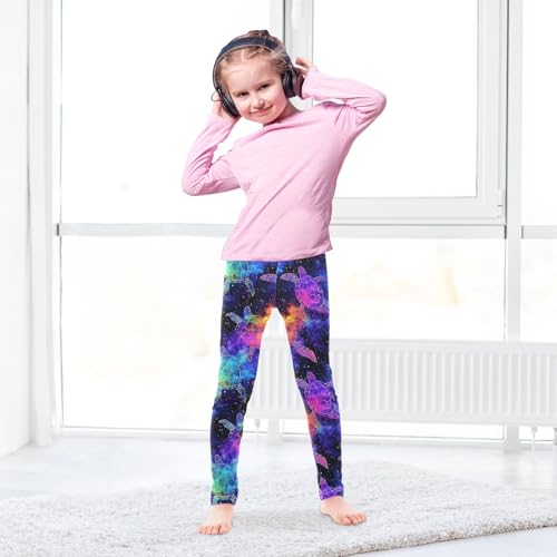 Turtle Magic Background Girls Leggings Athletic Pants Tights Stretch Bottom4