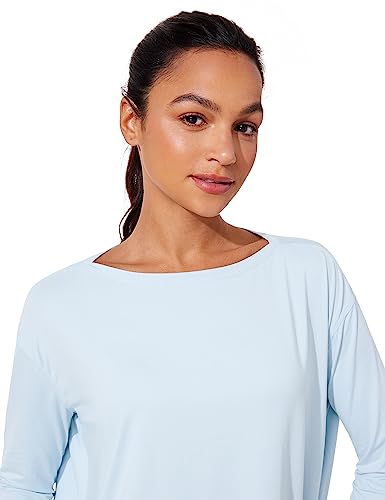 CRZ YOGA Womens UPF 50+ Lightweight Long Sleeve Workout Shirts Sun Protection Loose Quick Dry Hiking Tops Outdoor Fishing4