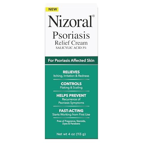 Nizoral Psoriasis Relief Cream- Relieves Itching, Irritation & Redness and Controls Flaking and Scaling with Maximum Strength Medicine (Salicylic Acid 3%), 4 Fl Oz Cover