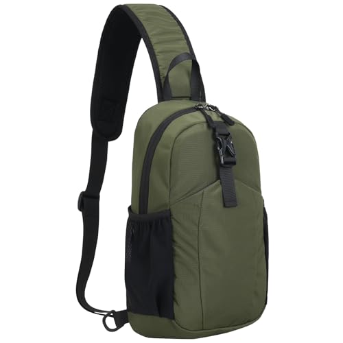 Morral Peicees Crossbody verde para viaje y senderismo miniatura 1