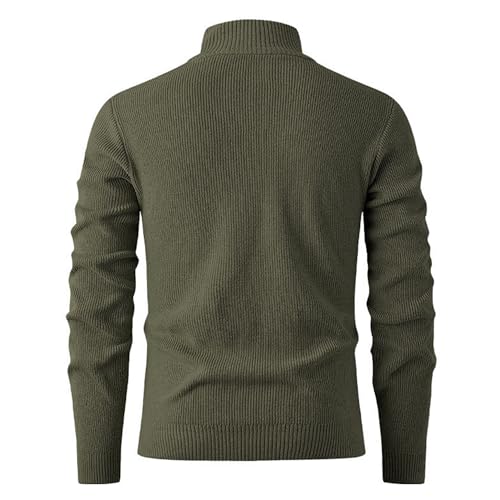 JEShifangjiusu Men's Semi-Turtleneck Zipper Sweater Quarter Zip Pullover Knit Sweaters Casual Mock Neck Waffle Sweaters4