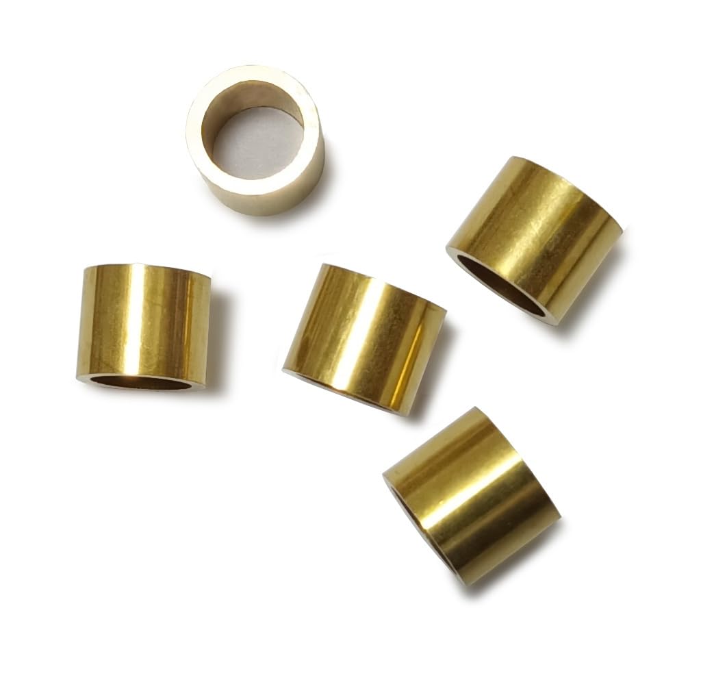 Dunn's brass ferrules for cues, threadless, high precision 9.5mm, for DIY or on lathe