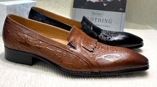 Santimon Men’s Slip On Shoes Dress Casual Penny Loafers – Comfort Luxury Leather Mocasines for Business, Office, Party & Wedding 5