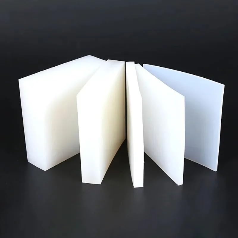Foglio di gomma siliconica bianca flessibile - Tappetino in gomma VMQ resistente for lavori artigianali, sigillatura e ammortizzazione - 1 pezzo(200x200x10mm)