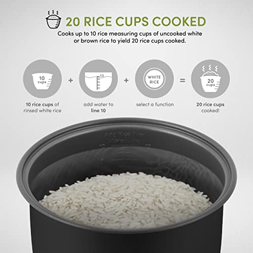 Aroma Housewares 20-Cup (Cooked) / 5Qt. Digital Rice & Grain Multicooker (Arc-5200Sg), Gray #TOP4