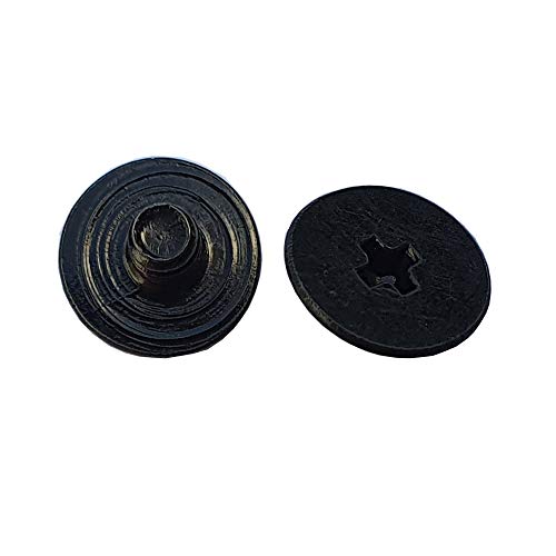 RapidSparesLtd Lot de 12 vis noires M2,5 x 2,5 mm M2,5 x 2,5 L PM2,5 x 2,5 mm Philips Tête de gaufrette 7 mm Cover
