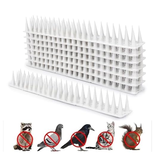 PlastKart Pigeon Spikes (Pack of 50) Anti Bird Control for Balcony, Railing, Home Window Protection from Pigeon, Dog, Monkey, Crow, Kabootar, Split AC, Spikes with Double Sided Tape (White)