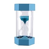 10 Minutes Plastic Gravity Sandglass Hourglass Visual Timer Precise Sand Clock - Durable Blue Sand Timer