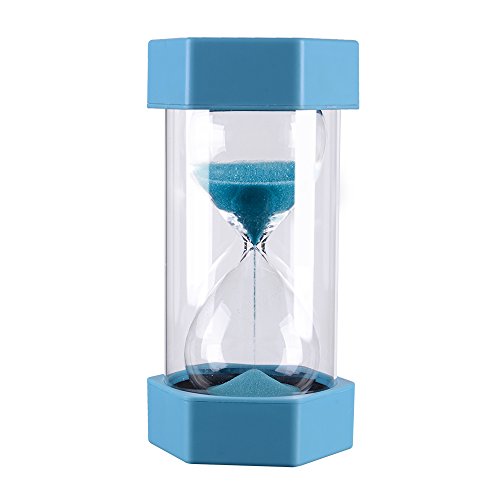 10 Minutes Plastic Gravity Sandglass Hourglass Visual Timer Precise Sand Clock - Durable Blue Sand Timer