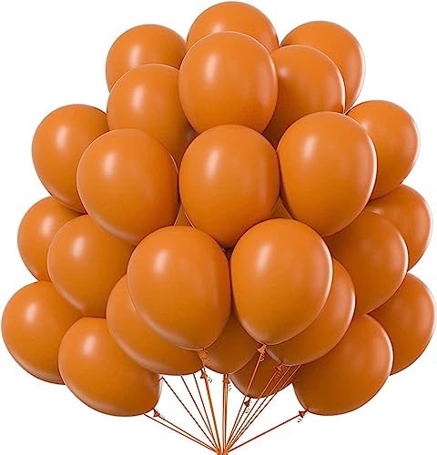 Image of 50 Pcs Retro Balloons Made of Strong Rubber (Retro Orange)