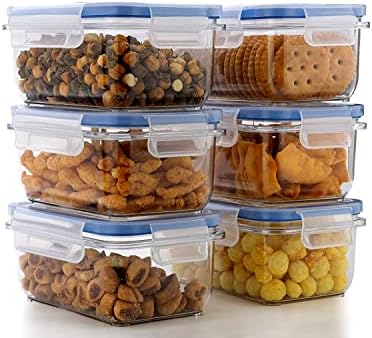 Best House Plastic Rectangle Food Storage Containers, Lunch Box with Airtight Locking Lids BPA Free, Leakproof Container For Home, Kitchen, Restaurant 800 ml/0.8L (Pack of 2)