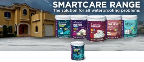 Image of Asian Paint Smart Care Hydroloc Xtreme Interior Waterproofing, 1LITRE,Combo With 3inch Brush.